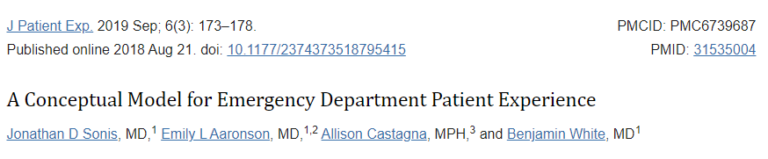 Modelo lógico conceptual de la experiencia de los pacientes en los servicios de urgencias