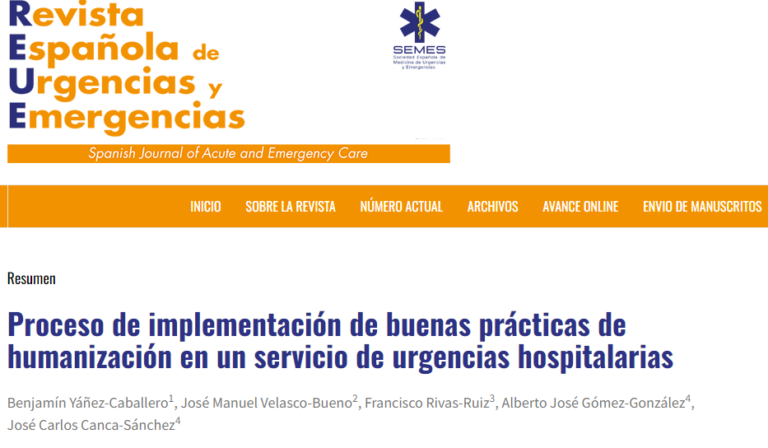 Proceso de implementación de buenas prácticas de humanización en un servicio de urgencias hospitalarias
